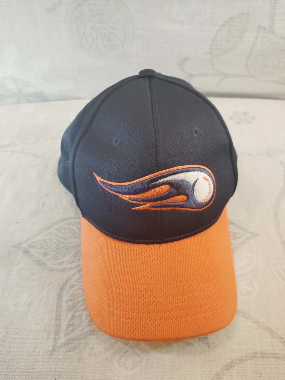 Youth Two-Tone Black and Orange Baseball Cap
